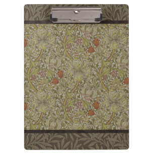 William Morris Floral lily willow art print design Clipboard