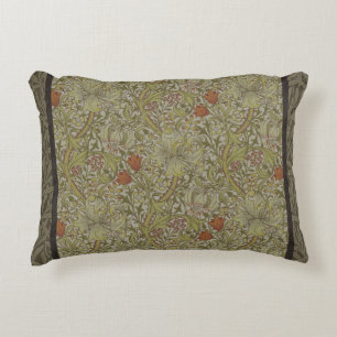 William Morris Floral lily willow art print design Decorative Cushion