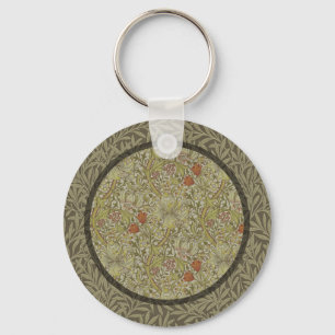 William Morris Floral lily willow art print design Key Ring