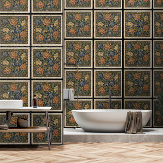 William Morris Floral Patches Symetric Wallpaper