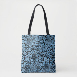 William Morris Floral Pattern Bird Anenome Tote Bag