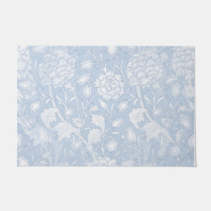William Morris Floral Pattern in Blue Doormat
