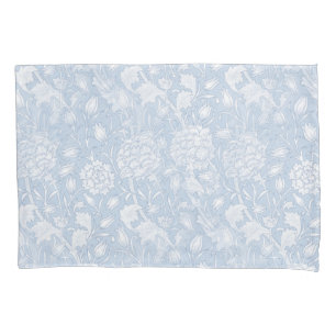 William Morris Floral Pattern in Blue Pillowcase