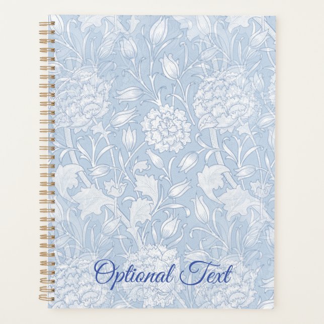 William Morris Floral Pattern in Blue Planner (Front)