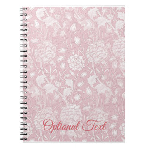 William Morris Floral Pattern in Pink Notebook