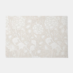 William Morris Floral Pattern in Sepia Doormat