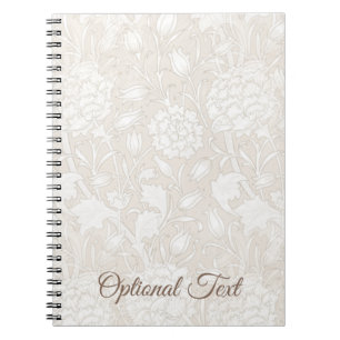 William Morris Floral Pattern in Sepia  Notebook