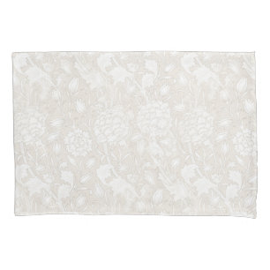 William Morris Floral Pattern in Sepia  Pillowcase