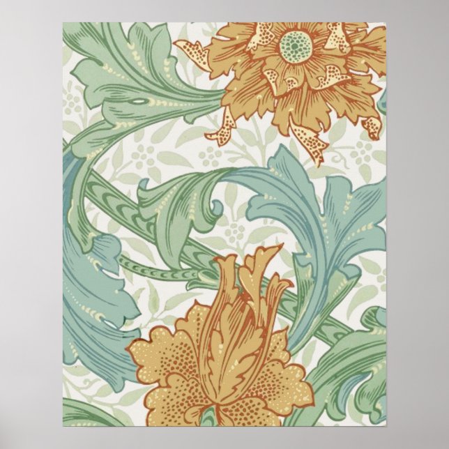 William Morris Floral Pattern Single Stem Poster (Front)