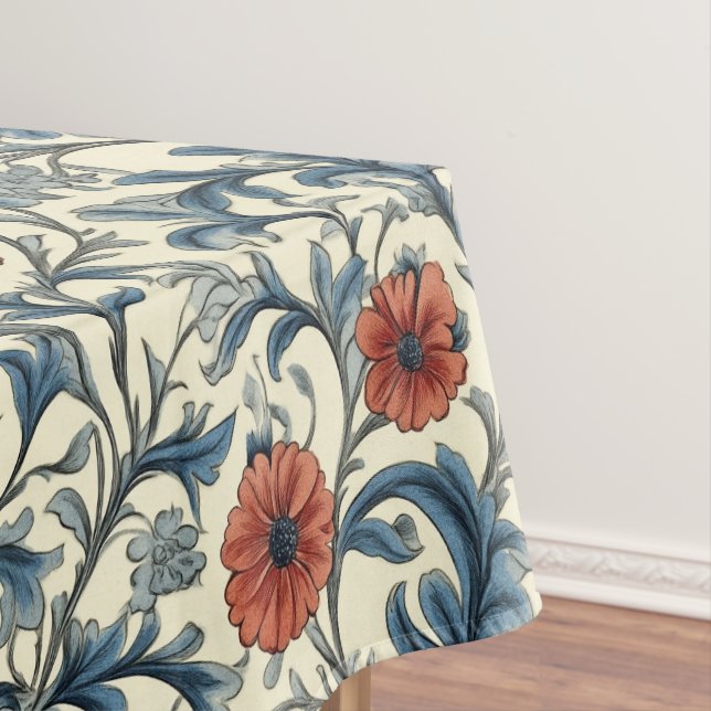 William Morris Floral Pattern  Tablecloth (In Situ)