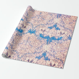 William Morris FLORAL PINK AND BLUE Wrapping Paper