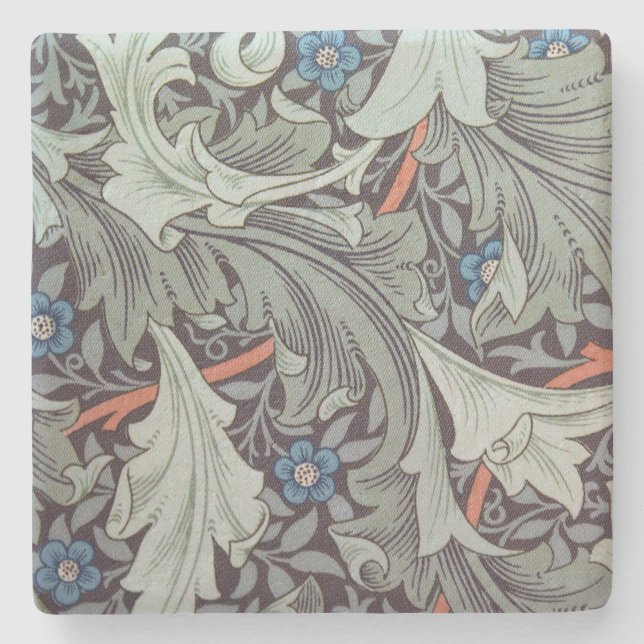 William Morris Floral Stone Coaster (Front)