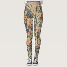 William Morris FLORAL TEXTILE DESIGN LEGGINGS