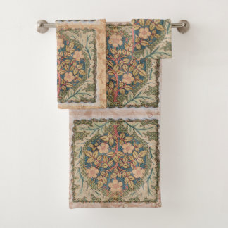 William * Morris Floral Tree Trellis A-2 Bath Towel Set