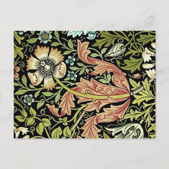 William Morris Flower design Postcard (Front)