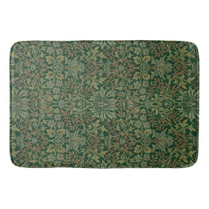 William Morris Flower Garden-Greens Bath Mat