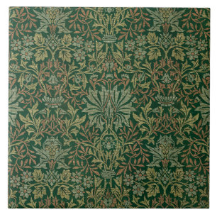 William Morris Flower Garden-Greens Ceramic Tile
