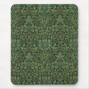William Morris Flower Garden-Greens Mouse Pad