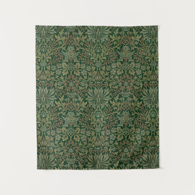 William Morris Flower Garden-Greens Tapestry (Front)