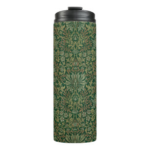 William Morris Flower Garden-Greens Thermal Tumbler