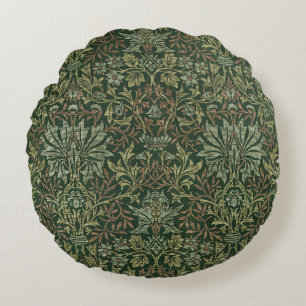 William Morris Flower Garden Tapestry Classic Round Cushion