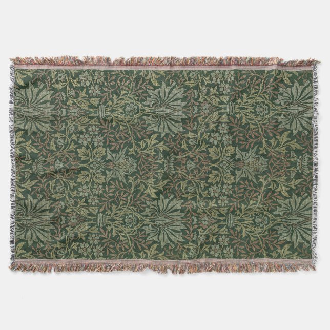 William Morris Flower Garden Tapestry Classic Throw Blanket (Front)