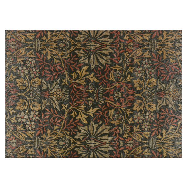 William Morris Flower Garden Tapestry Cutting Board (Front)