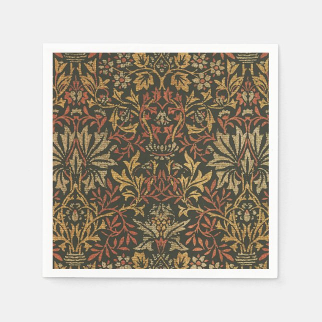 William Morris Flower Garden Tapestry Napkin (Front)