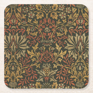 William Morris Flower Garden Tapestry Square Paper Coaster