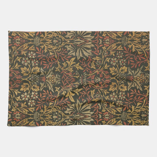 William Morris Flower Garden Tapestry Tea Towel (Horizontal)