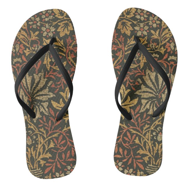 William Morris Flower Garden Tapestry Thongs (Footbed)