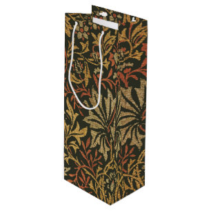 William Morris Flower Garden Tapestry Wine Gift Bag
