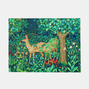 William Morris Forest Deer Tapestry Print Doormat