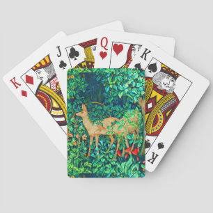 William Morris Forest Deer Tapestry Print  Playing Cards
