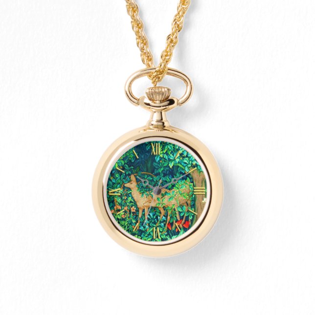 William Morris Forest Deer Tapestry Print Watch (Front)