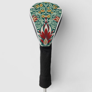 William Morris Forest Green Floral Wallpaper Golf Head Cover
