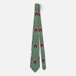 William Morris Forest Green Floral Wallpaper Tie