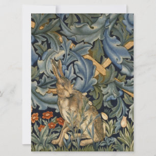 William Morris Forest Rabbit Floral Art Nouveau