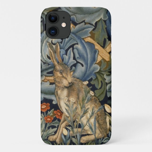 William Morris Forest Rabbit Floral Art Nouveau Case-Mate iPhone Case (Back)