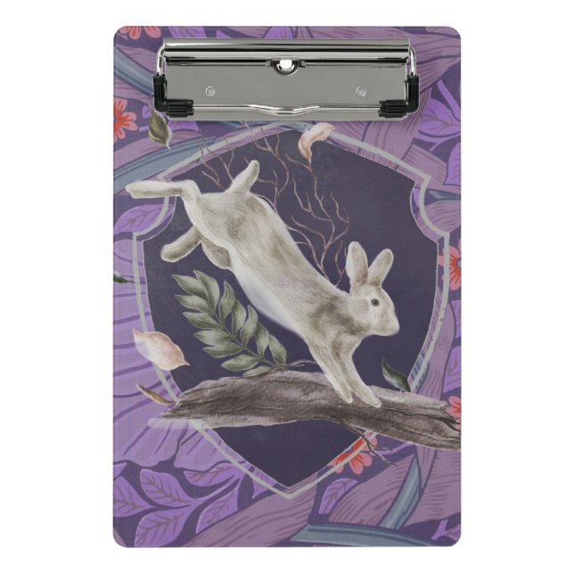 William Morris Forest Rabbit Floral Art Nouveau Mini Clipboard (Front)