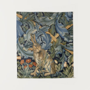 William Morris Forest Rabbit Floral Art Nouveau Tapestry