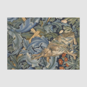 William Morris Forest Rabbit Floral Art Nouveau Tissue Paper