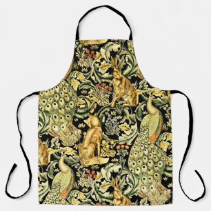 William Morris Forest Tapestry Fox Hare Peacock Apron