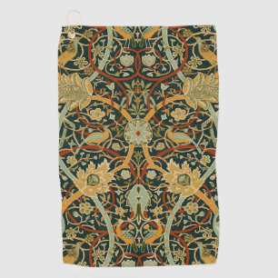 William Morris Forest Tapestry Pattern: Vintage Golf Towel