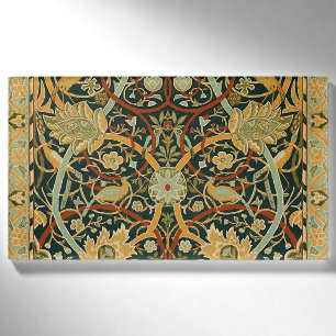 William Morris Forest Tapestry Pattern: Vintage Name Tag