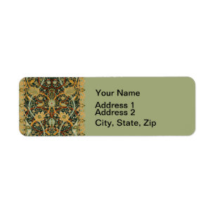 William Morris Forest Tapestry Pattern: Vintage Return Address Label