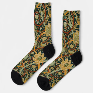 William Morris Forest Tapestry Pattern: Vintage Socks