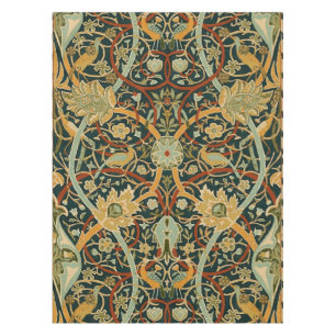 William Morris Forest Tapestry Pattern: Vintage Tablecloth
