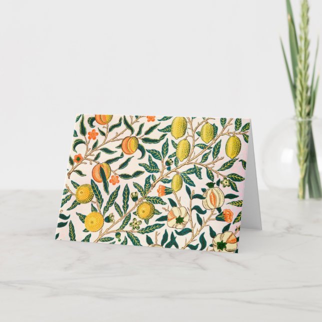 William Morris Fruit And Pomegranate Card (Front)