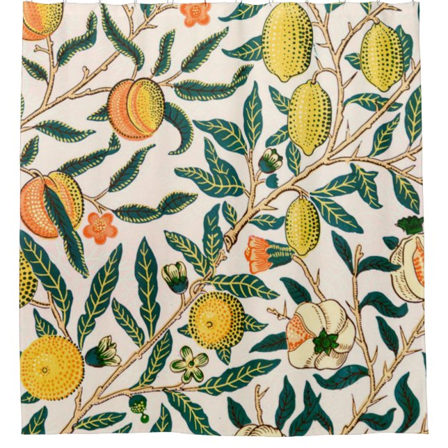 William Morris Fruit And Pomegranate Shower Curtain (Front)